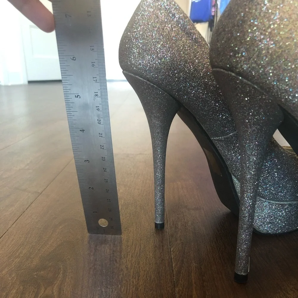 Glitter prom heels formal party wear size 8.5